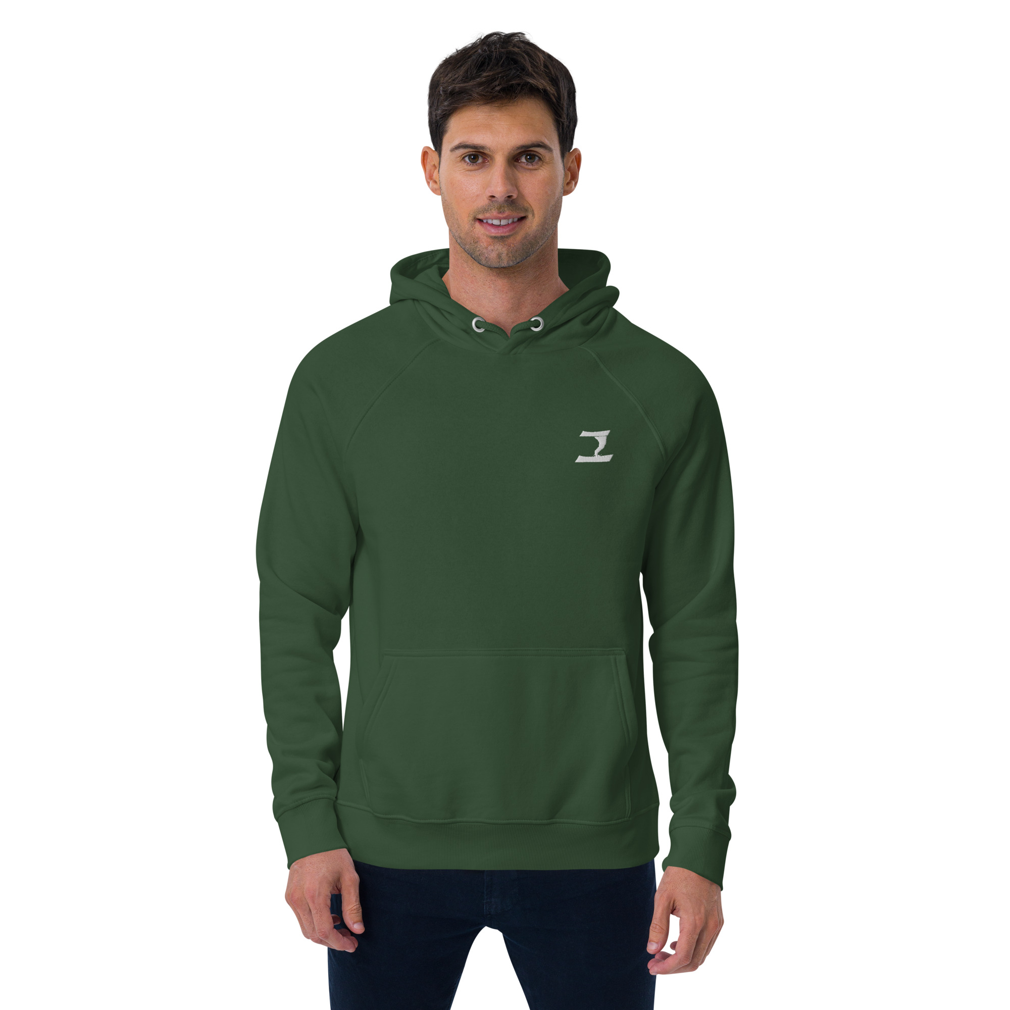 unisex-eco-raglan-hoodie-bottle-green-front-631695eb06ecd.jpg
